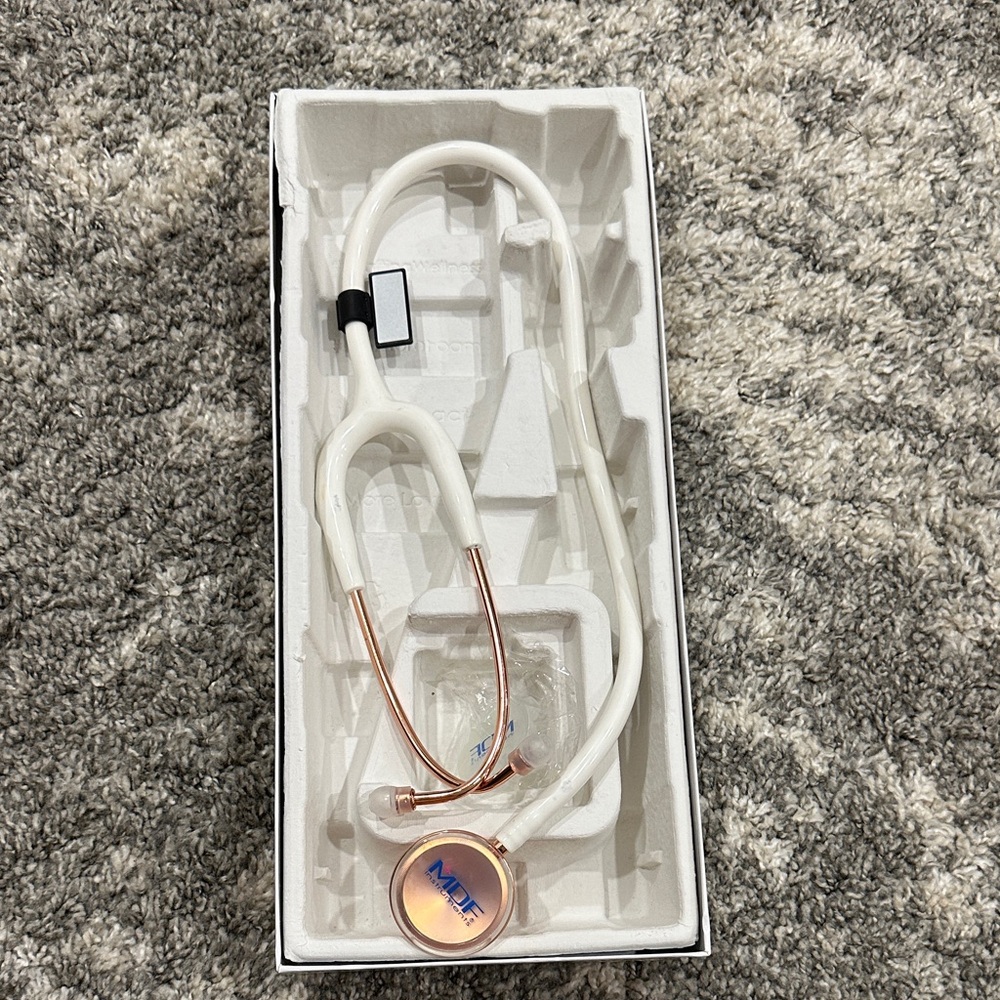 White and Rose Gold Stethoscope